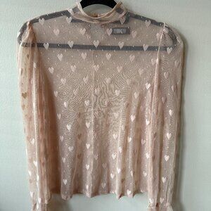 Reformation Heart Mesh Top